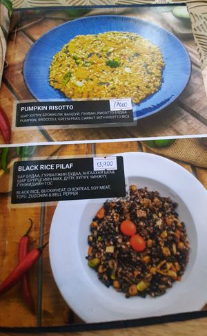 The menu at Agnista Restaurant - Lagshan Center in Ulaanbaatar