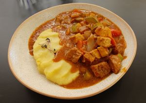 Veggie goulash at Agnista Restaurant - Lagshan Center in Ulaanbaatar