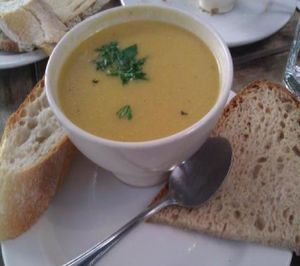 soup of the day at Le Pain Quotidien in Santa Monica