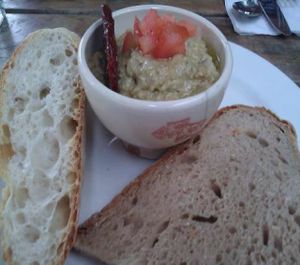 side of baba ganoush at Le Pain Quotidien in Santa Monica