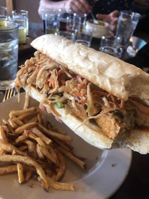 Bahn Mi sandwich with tofu at Schlafly Tap Room in St Louis