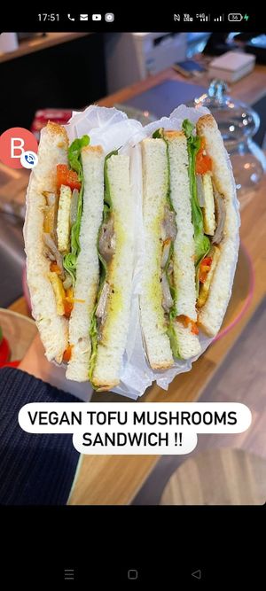 Vegan Mushroom Sandwich   at Quwwa in Busteni