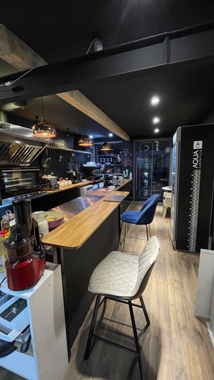 Inside the coffee shop  at Quwwa in Busteni