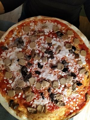 My friend's pizza at Pizzeria Daniela in Montebelluna