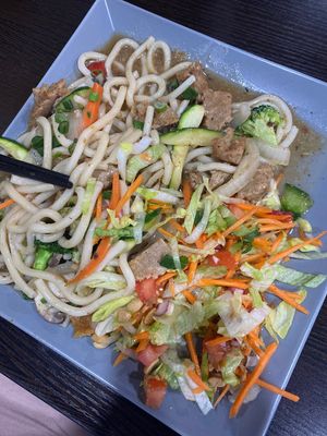 Vegan udon noodles   at Taiyo Sushi Bar in Pforzheim