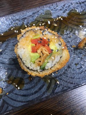 Vegan crunchy sushi roll   at Taiyo Sushi Bar in Pforzheim