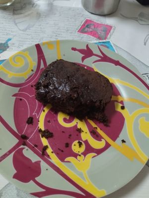 Brownie de 3 chocolates at RootGasteiz in Vitoria Gasteiz