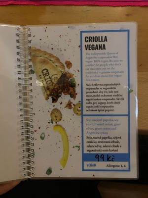 Menu   at La Paisanita in Prague