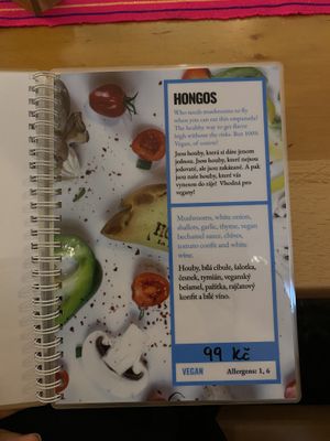 Menu   at La Paisanita in Prague