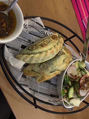 Vegan empanadas   at La Paisanita in Prague