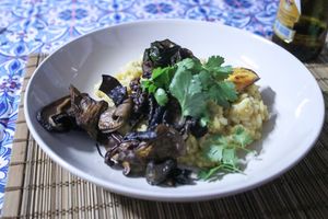 mushroom risotto at Kasa d' Vizin Restaurant in Eito