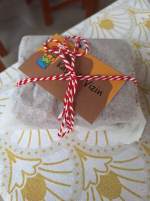 De postre, pan de banana. Riquísimo at Kasa d' Vizin Restaurant in Eito