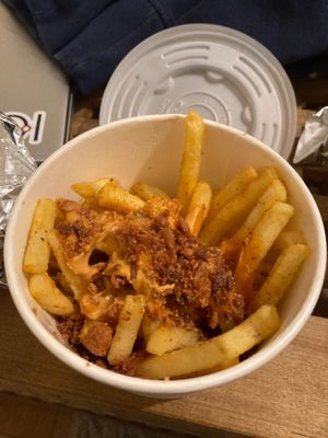 Vegan dirty fries at Fat Hippo in Nottingham