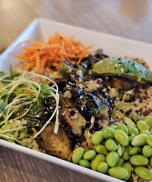 Fusion Bowl with Fire Roasted Veggies at Tea Bar & Fusion Cafe in Sacramento