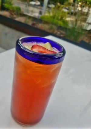 Strawberry Lemonade Iced Green Tea at Tea Bar & Fusion Cafe in Sacramento