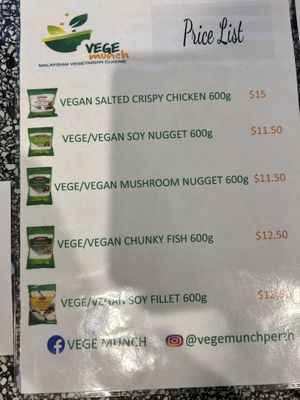 Take away freezer food  at Vege Munch in Northbridge