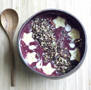 açai bowl at Rasayana Raw Food Cafe in Pattaya