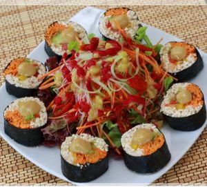 Barley sushi at Rasayana Raw Food Cafe in Pattaya
