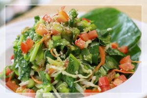 kale salad at Rasayana Raw Food Cafe in Pattaya