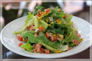 caesar salad at Rasayana Raw Food Cafe in Pattaya