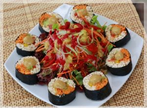 barley sushi at Rasayana Raw Food Cafe in Pattaya