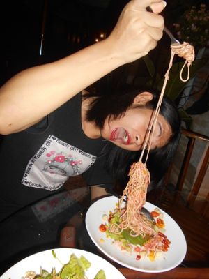 Rasayana Raw Food Cafe - please play with your food :-) at Rasayana Raw Food Cafe in Pattaya