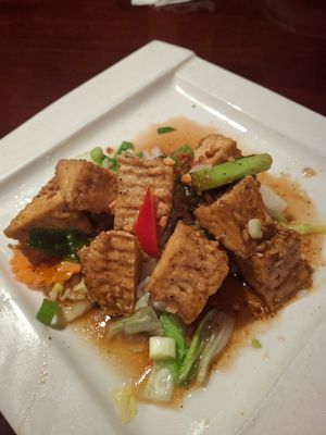 Garlic and black pepper Tofu at Thai Erawan Thai Cuisine in Ormond Beach
