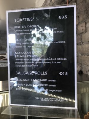 Vegan options  at Copper + Straw in Dublin