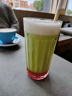 Look at that oat foam! at Copper + Straw in Dublin