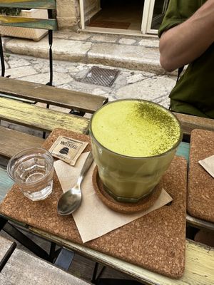 Matcha latte  at Terza Luna in Trani