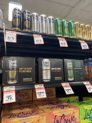 Liquid Death on Deck!  at Sprouts Farmers Market in Modesto