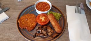Small vegan breakfast. Large also available. at Bay View Garden Centre & Restaurant in Carnforth