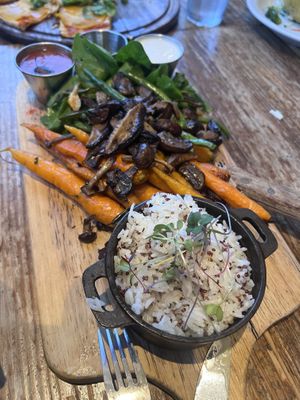 seasonal roasted root vegetable  at Malibu Farm Restaurant in Malibu