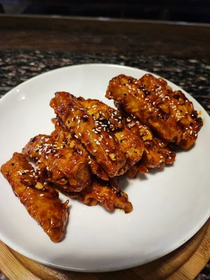 Korean Tofu Chips at Famous Vegetarian Vegan food in Seminyak
