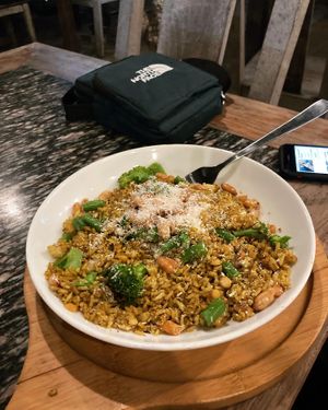 Coconut curry fried rice  at Famous Vegetarian Vegan food in Seminyak