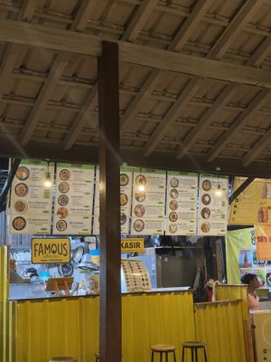 Located in the middle of other stall  at Famous Vegetarian Vegan food in Seminyak