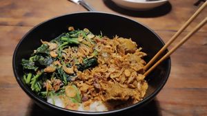 Vegan beef rendang at Famous Vegetarian Vegan food in Seminyak