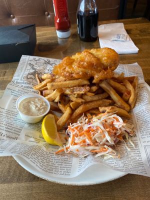 What the vegan fish and chips used to be at Fionn MacCool's Irish Pub in Oshawa