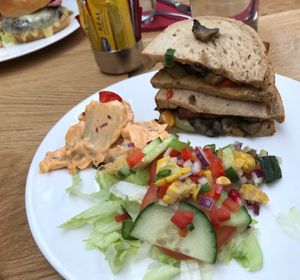 Roasted Mediterranean Vegetable and Halloumi at The Station in Richmond