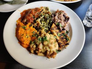 Vegan Carribbean roast at Jungle Bird in Birmingham