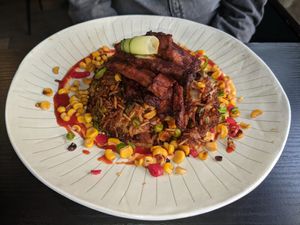 Faux chicken dish at Jungle Bird in Birmingham