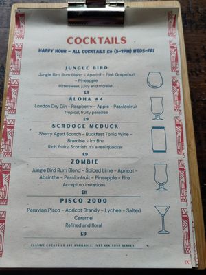 Cocktails at Jungle Bird in Birmingham