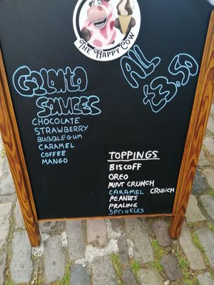 Sauce and topping options at The Happy Cow in Bristol