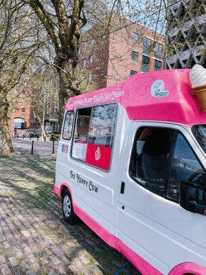 Ice cream van  at The Happy Cow in Bristol