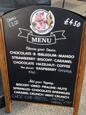Menu  at The Happy Cow in Bristol