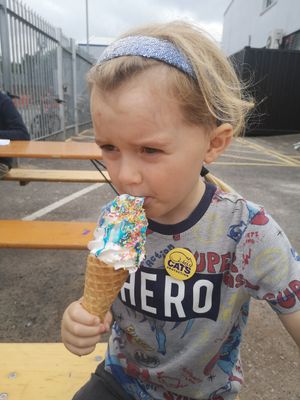 Bubblegum sauce with sprinkles at The Happy Cow in Bristol