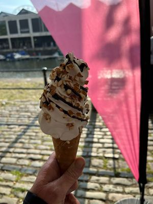 Enormous ice cream! at The Happy Cow in Bristol