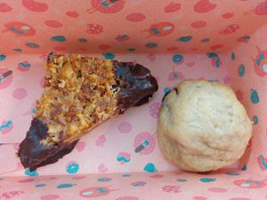 Nut corner and nougat cookie at Kjeks - Ottensen in Hamburg