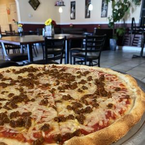 Vegan Chorizo Pizza  at Sophia's Italian Restaurant & Pizzeria in Reading