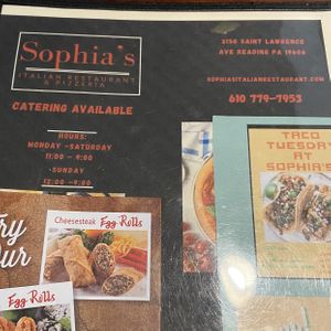   at Sophia's Italian Restaurant & Pizzeria in Reading
